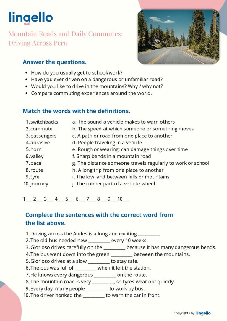 Lesson plan: Driving Across Peru