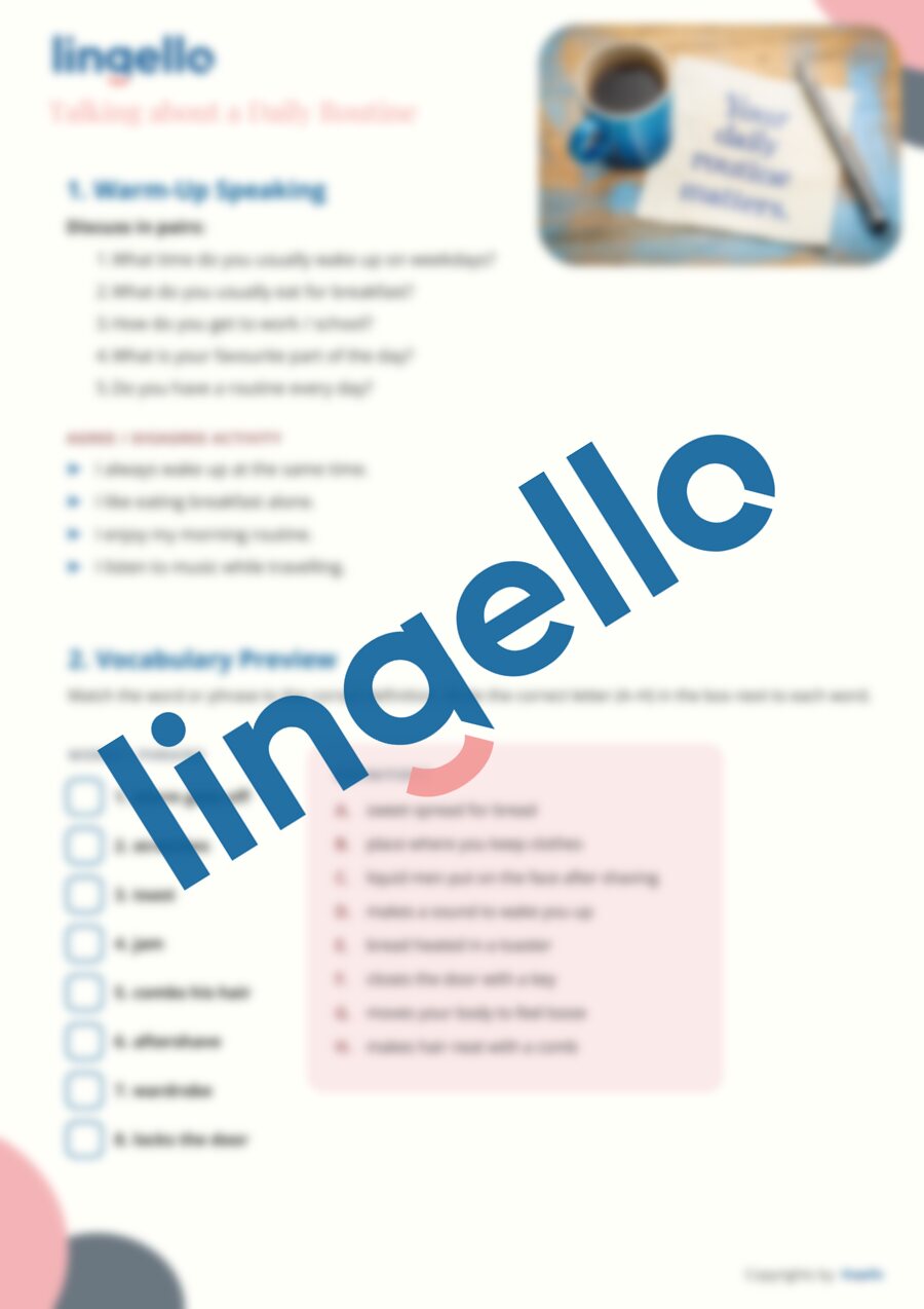 Talking about a Daily Routine — preview