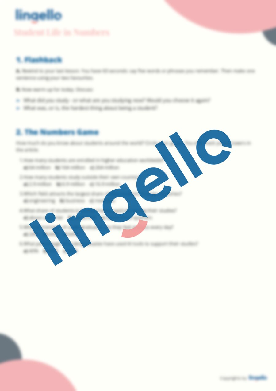 Student Life in Numbers — preview